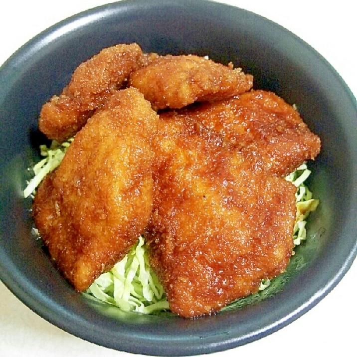 特製ソースで☆ソースチキンカツ丼